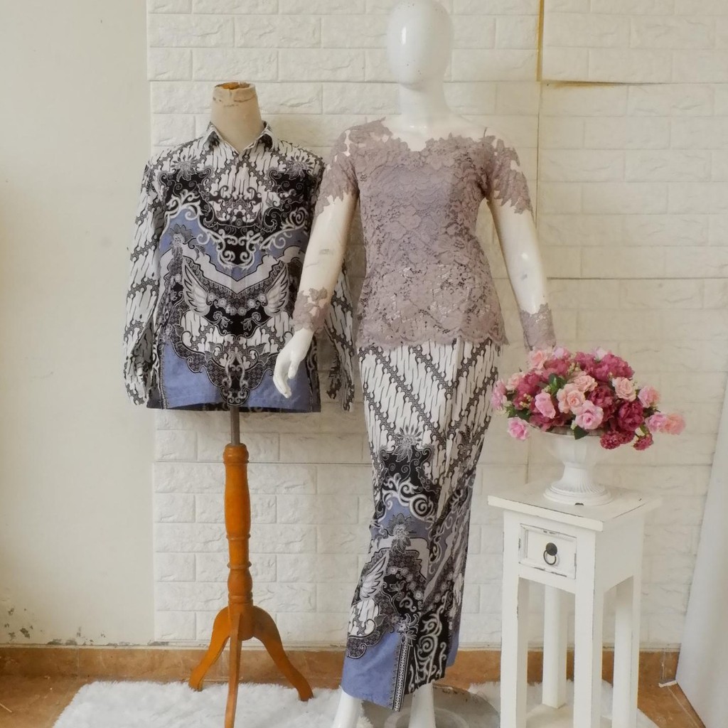 Setelan Kebaya couple | Baju couple pasangan | Setelan Kebaya Modern | Kebaya Wisuda | Kebaya Brokat