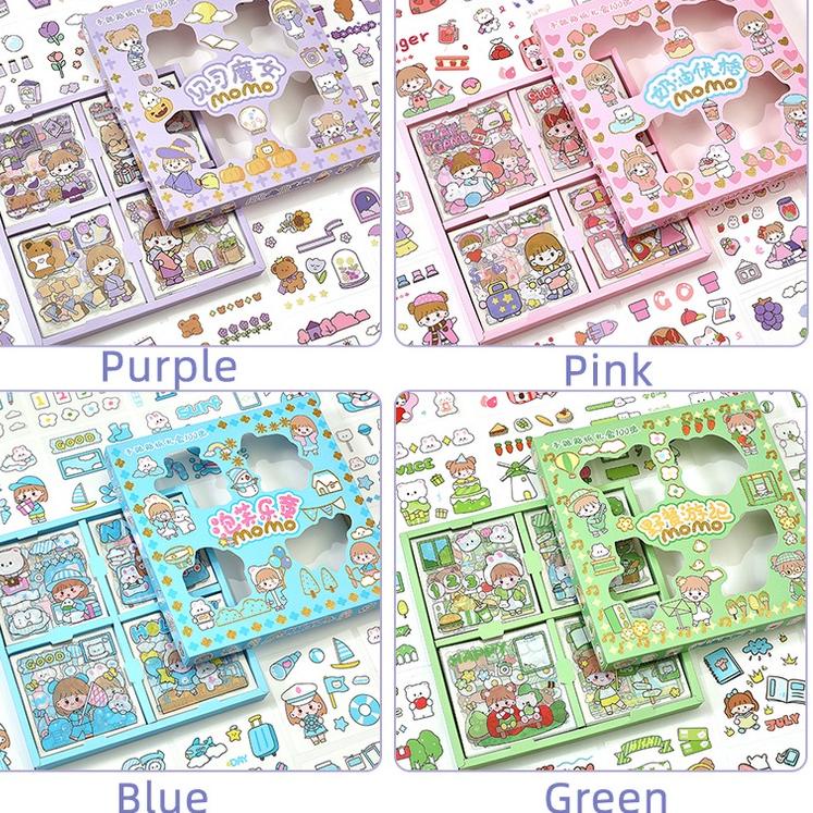 

NEW ARRIVAL 100 Lembar Stiker Motif Kartun Korea Lucu Anti Air Dekorasi Handbook Scrapbook DIY ♫ 865