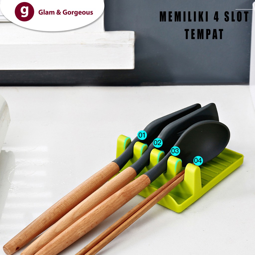 Tatakan Holder Centong Spatula Tutup Panci Minimalis Serbaguna KU010