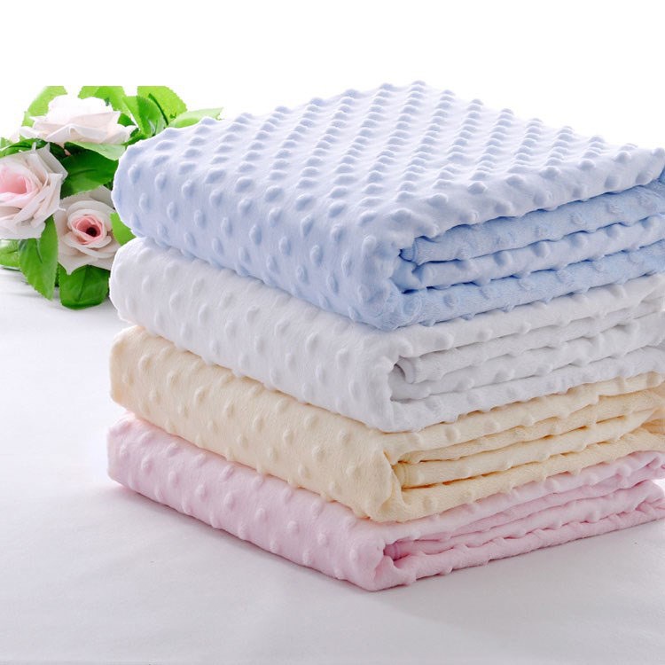 Selimut Bayi CARTER'S Fleece Minky Dot Polos Bahan / Baby Blanket