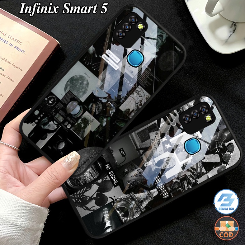 Benua Case - Case BLACK AESTHETIC Infinix Smart 5 - Casing Infinix Smart 5 - Kesing Hp Infinix Smart