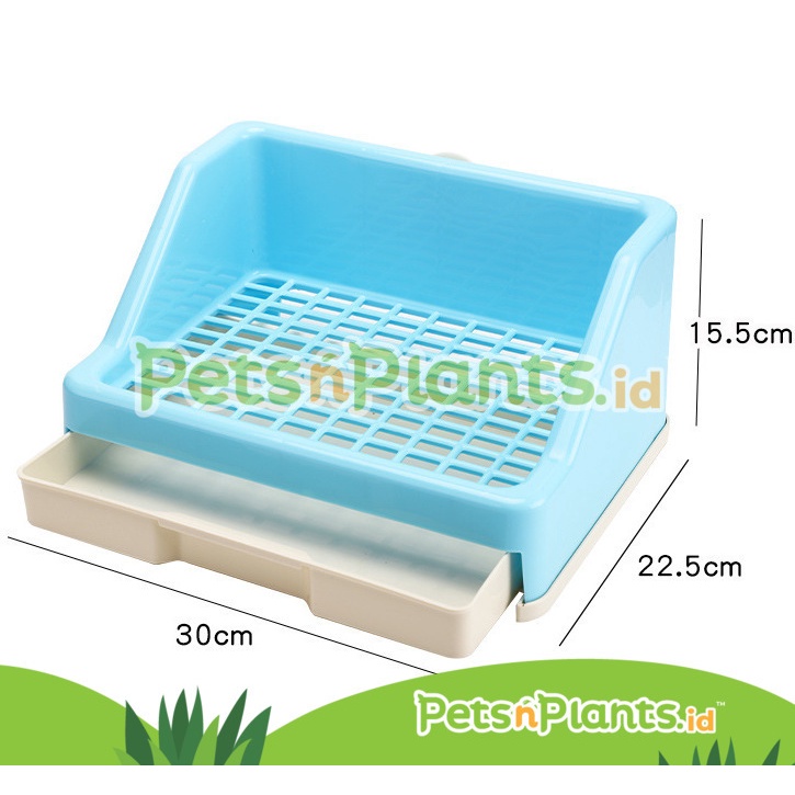 Pet Litter Toilet Kelinci Potty Box - Pakai Tray Laci Mudah Dibersihkan