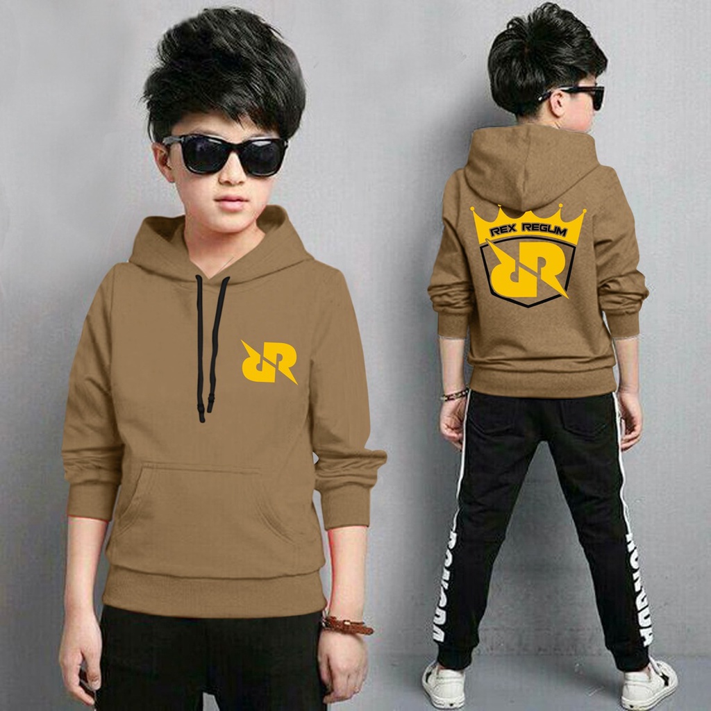 Jaket Anak Laki Laki/Jaket Anak Terbaru/Hoodie Anak RRQ Anak Gaming Bahan Fleece Tebal 4-11 TAHUN