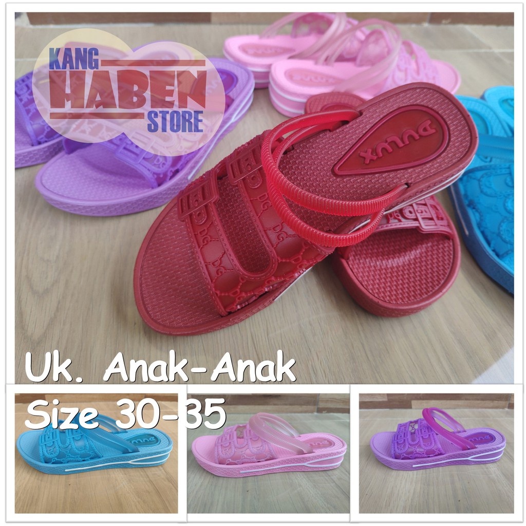 Sandal Slip on Anak Prempuan Tanggung Bahan Karet Original Dulux High Quality CQ038C