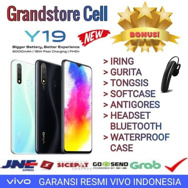 VIVO Y19 RAM 6/128 GB GARANSI RESMI VIVO INDONESIA