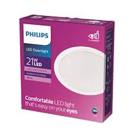 Lampu Ceiling Led Philips Downlight Essential Meson 21w 21 Watt 59469 Tanam Plafon