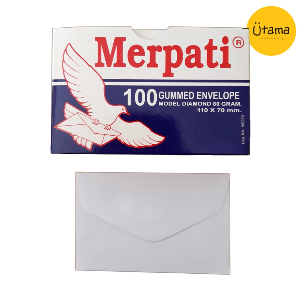 

Surat/Amplop K/N Merpati 80 gram Isi 100 pcs Tebal Polos/Plain Envelope