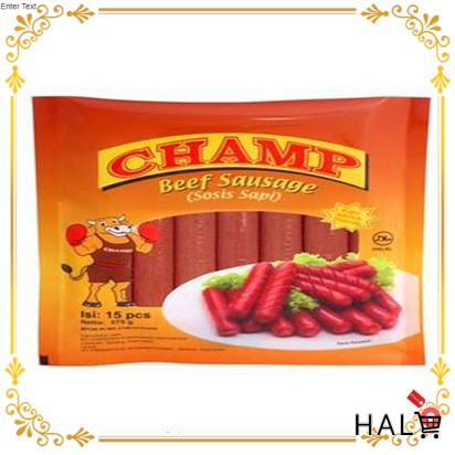 

CHAMP BEEF SAUSAGE 375 GR
