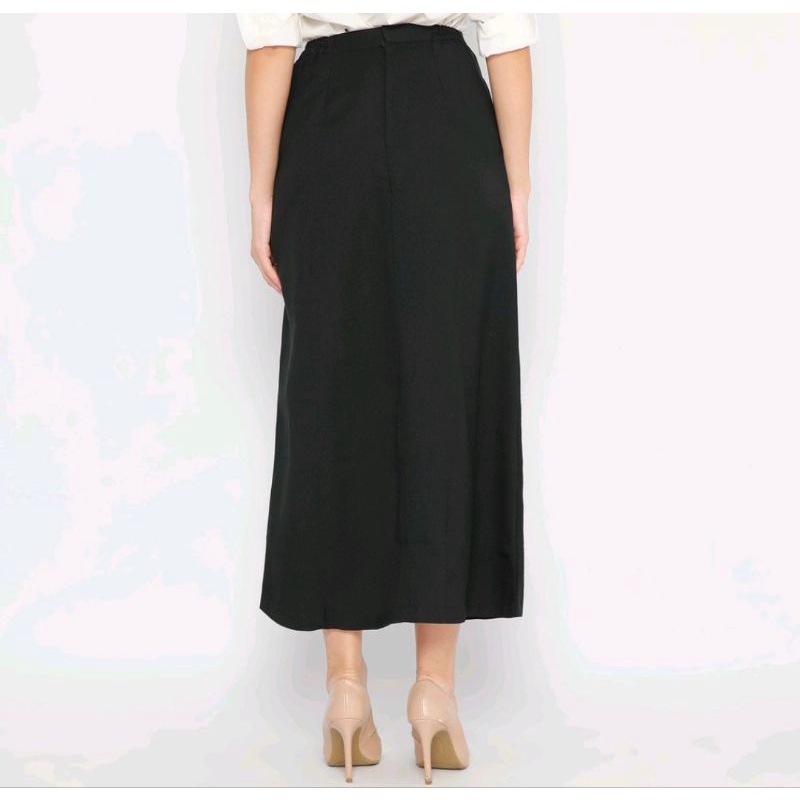 ROK HITAM KANTOR WANITA/ROK PANJANG HITAM / ROK BAHAN HITAM/ROK MAGANG BAHAN BAGUS NYAMAN D PAKAI