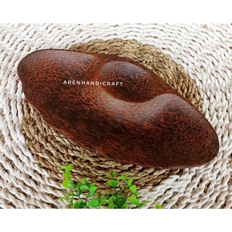 ARENHANDICRAFT Piring kerang kayu aren 27cm
