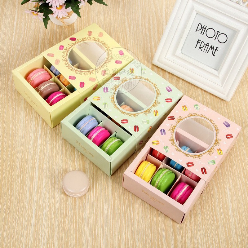 

(Isi 3 set) Macaroon / Chocolate Xox Packaging Persegi Empat