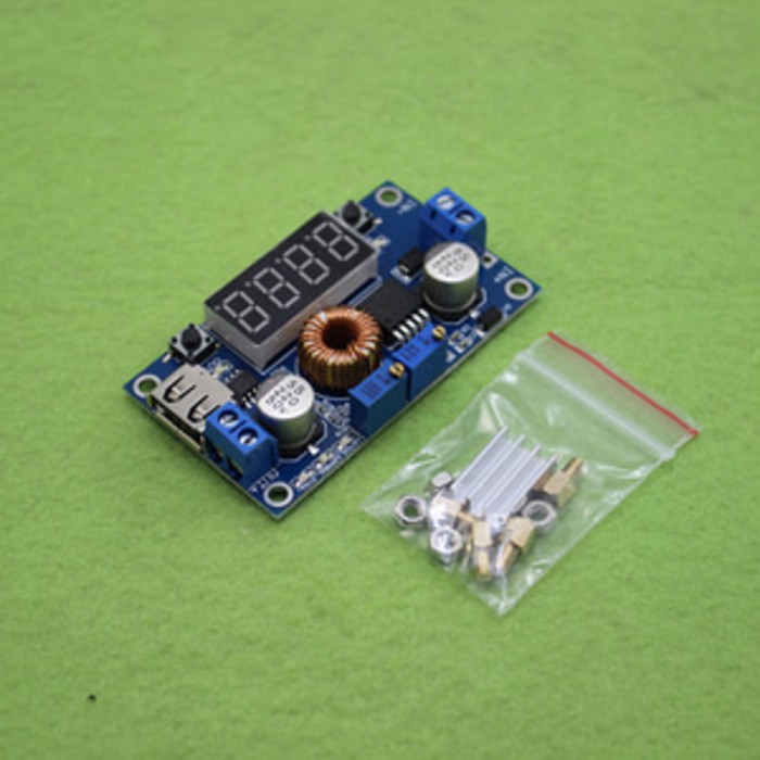 XL4015 Step-Down CC-CV 5A W/ USB Voltmeter