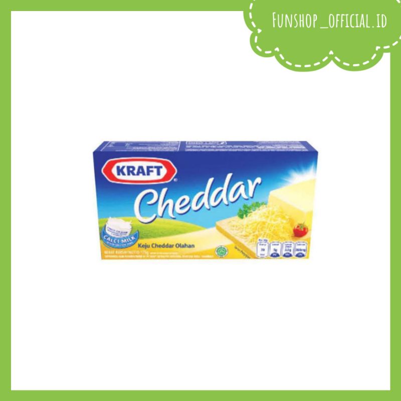

Keju Kraft Cheddar 165 Gr