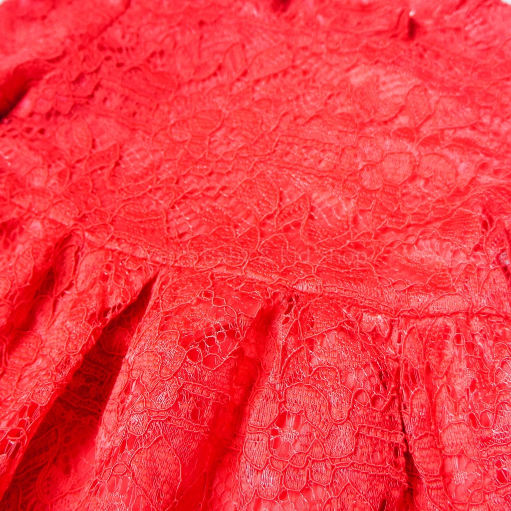 Dress Red Brukat - Dress Anak