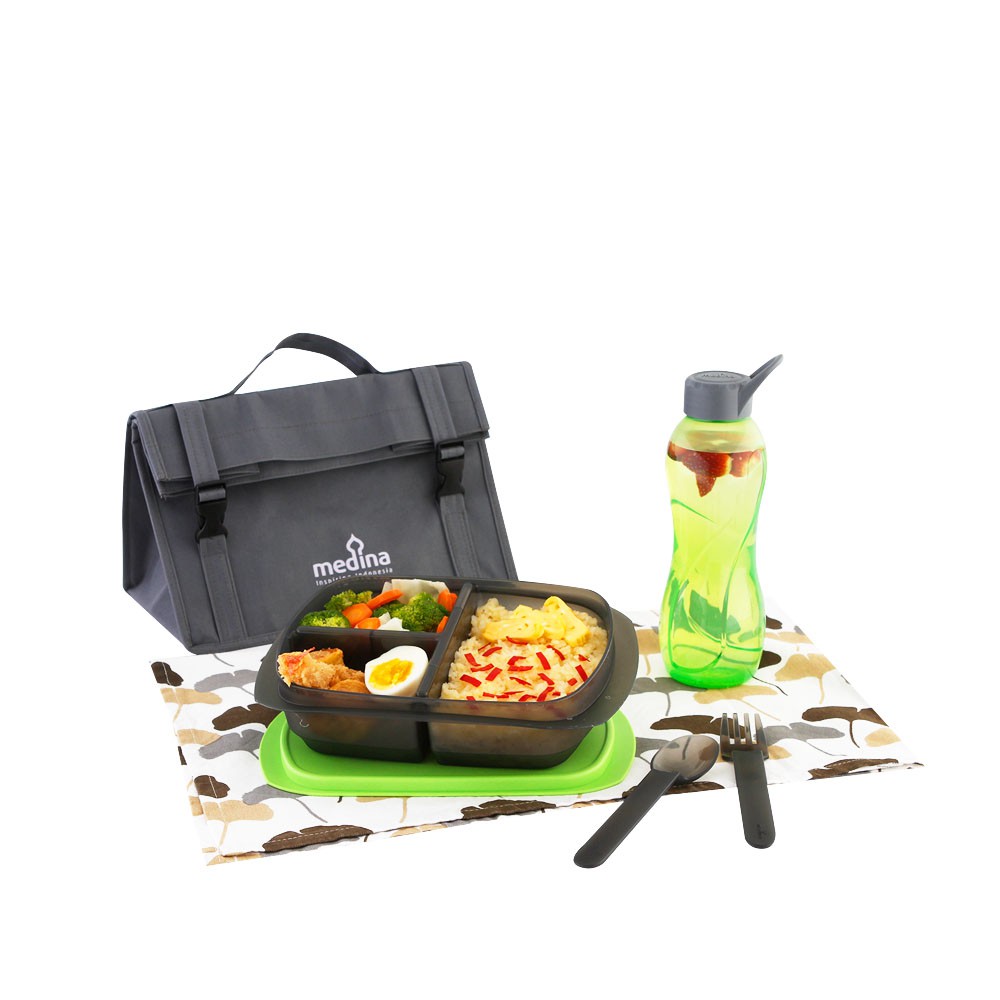 Duo Simple Set Two Tone/bontot/kotak makan