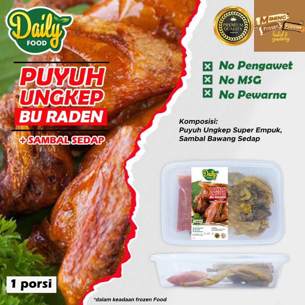 PUYUH UNGKEP (FROZEN FOOD) WITH SAMBAL