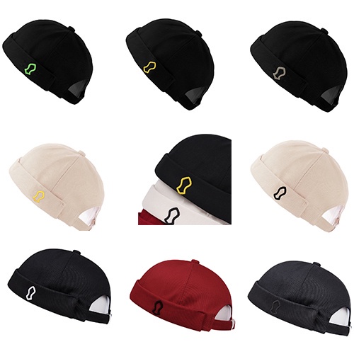 Topi Beanie Adjustable Bahan Katun Gaya Retro Untuk Pria Dan Wanita