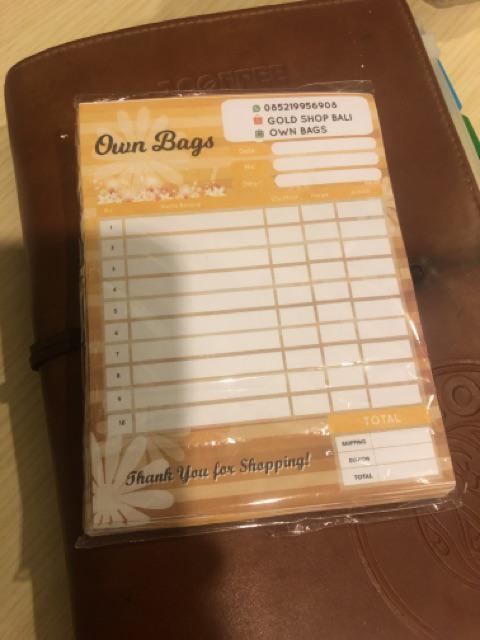 Nota / Kwitansi / Invoice Full Color Shabby Chic Blackpink 1 Ply