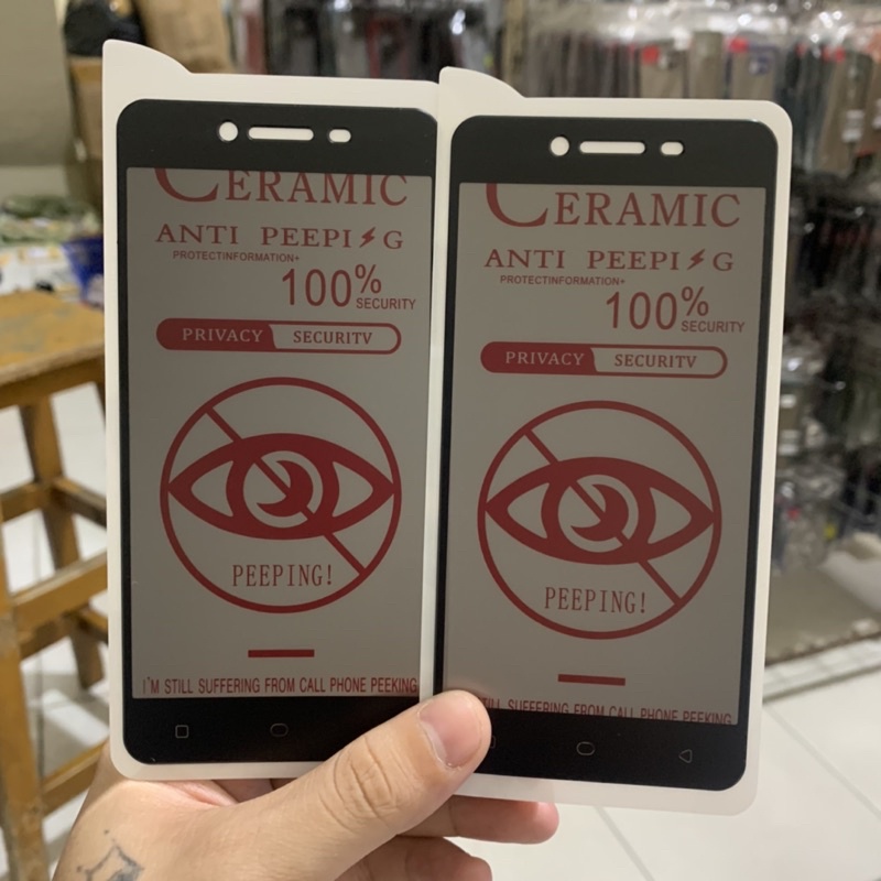 Ceramic Glass Oppo A37 Neo 9 / F1 A35 - Matte Anti Glare Spy Screen Protector - UA