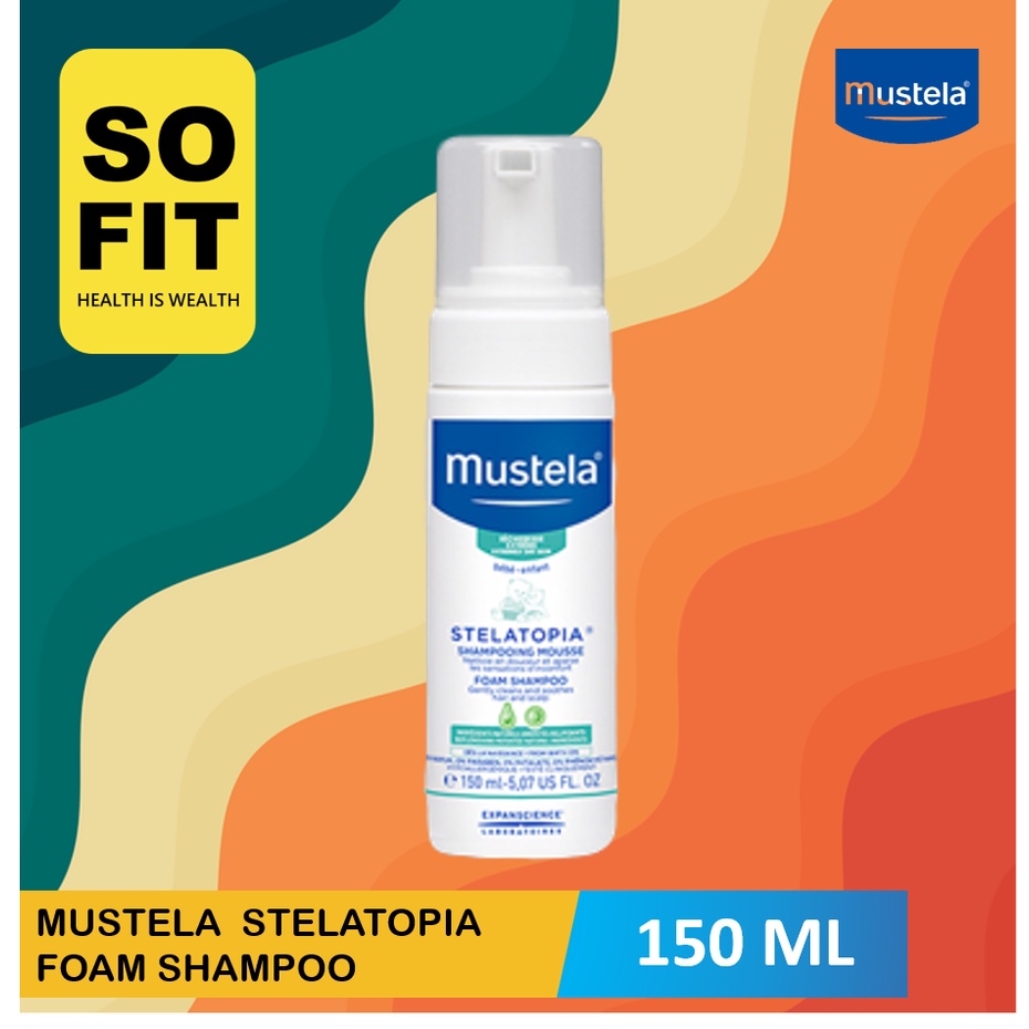 Mustela Stelatopia Foam Shampoo 150 ml / Shampoo Bayi Eczema