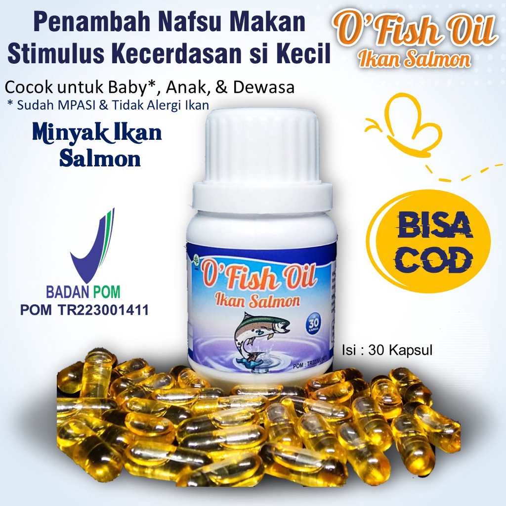 Jual Minyak Nafsu Makan O Fish Oil Cap Ikan Salmon Untuk Bayi Usia 1 Tahun Ke Atas Ready Stok Indonesia Shopee Indonesia