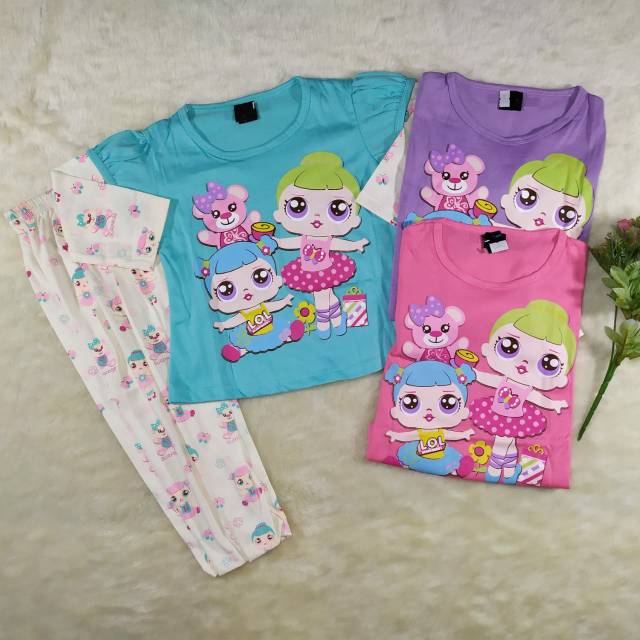 Ss#169 Piyama Za-ra Kids Size 1-3tahun / EXPORT Quality Baju Tidur Karakter Kaus