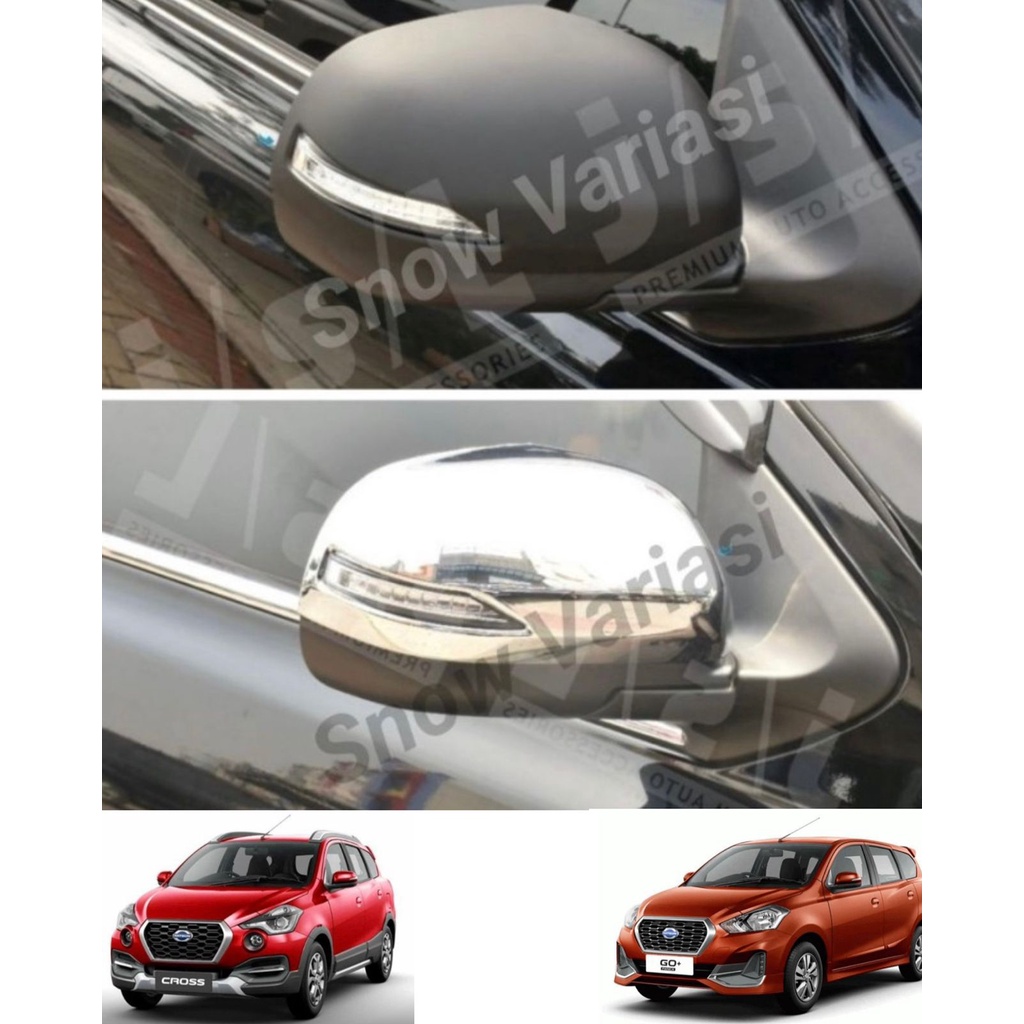 Cover Spion Datsun GO Cross Hitam Chrome