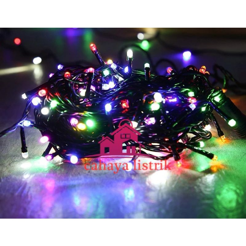 Lampu LED light natal / lampu tumblr / tumblr light / lampu tumblr hiasan natal dekorasi kabel hitam