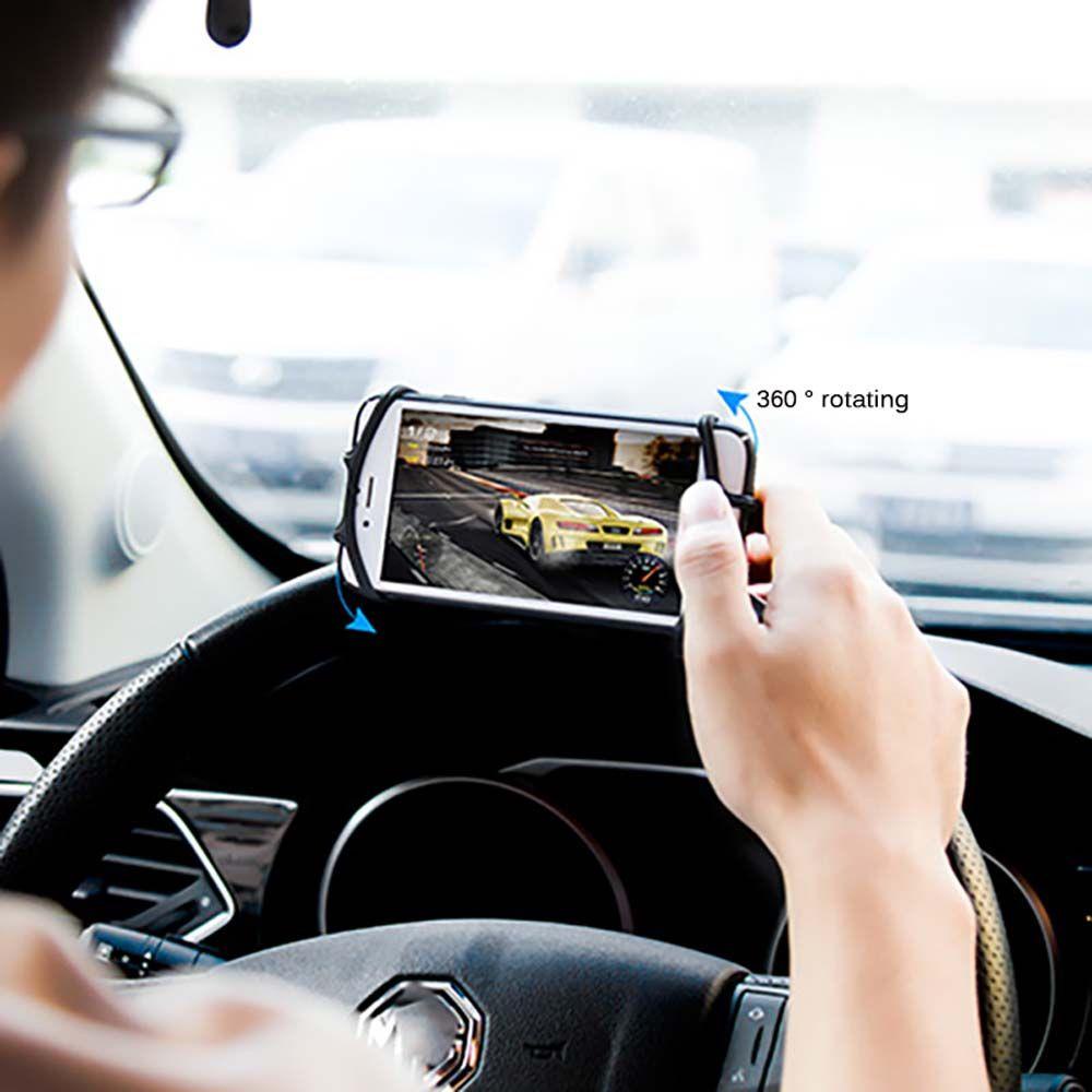 Rebuy Sepeda Phone Holder Rotasi 360derajat Stang Lembut Anti-Shock Stang Mount Anti-Goyang Anti-slip Sepeda Telepon Berdiri Bracket Handphone