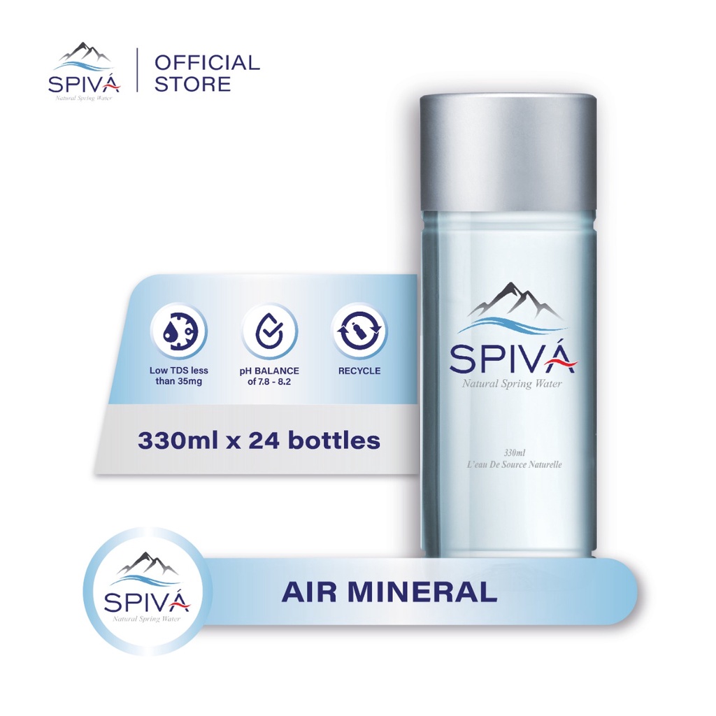 

Spiva Natural Spring Water 330ML (1 Box = 24 Bottles)