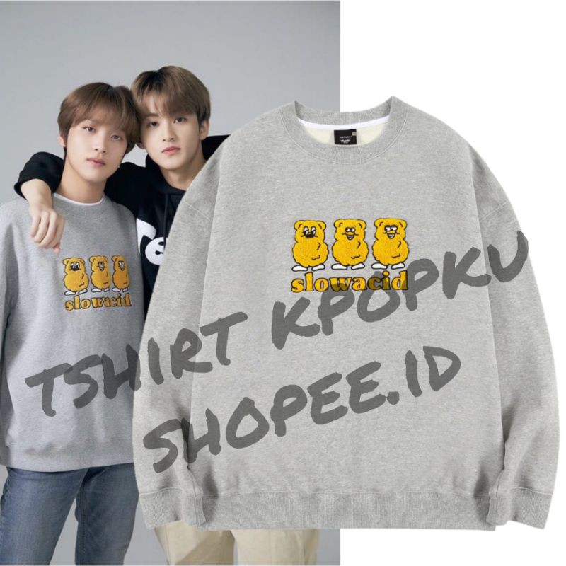 ( bisa cod ) SWEATER BASIC Korean outfit haechan nct 127 slwd BONEKA KUNING