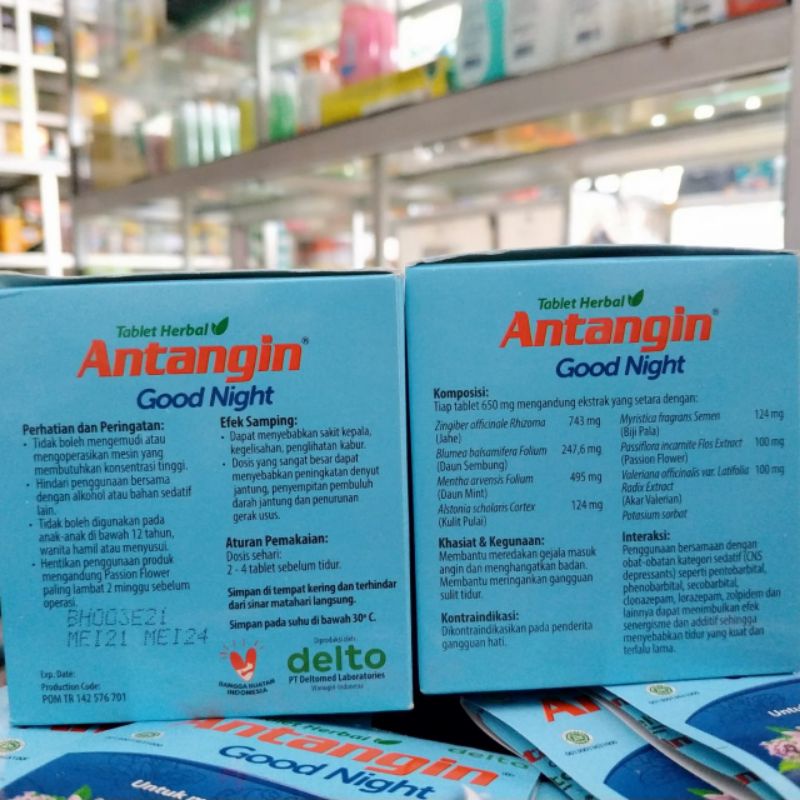 ANTANGIN GOOD NIGHT  @1STRIP @4TABLET HERBAL