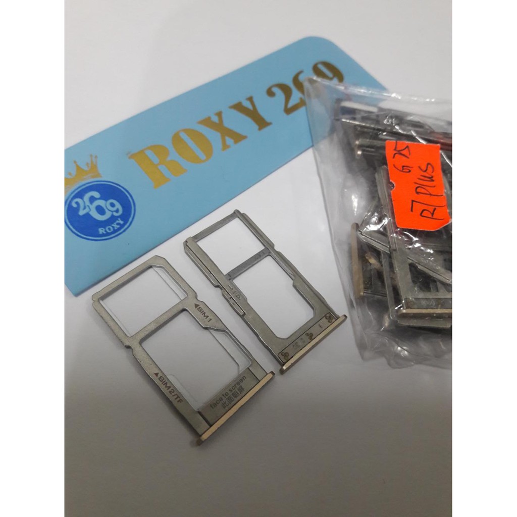 Simtray Sim Tray OPPO R7 Plus GOLD  Slot Sim CARD / Letak Kartu Sim HP / Rumah Kartu  / Tempat Kar