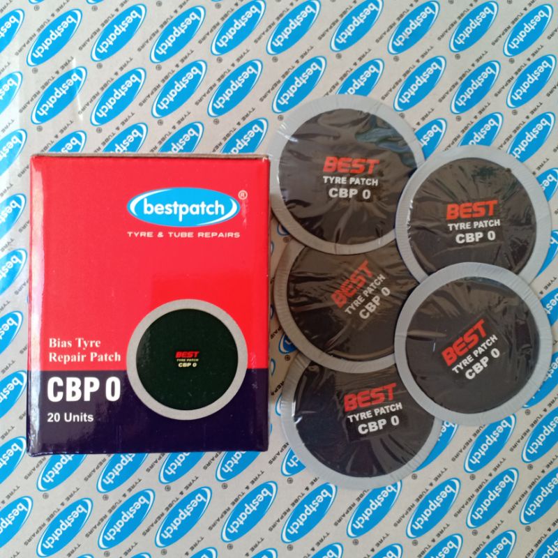 CBP 0 - Bestpatch Tambal Ban Luar Tyre Patch - Bestpatch - Ukuran 50mm 1 Box isi 20pcs