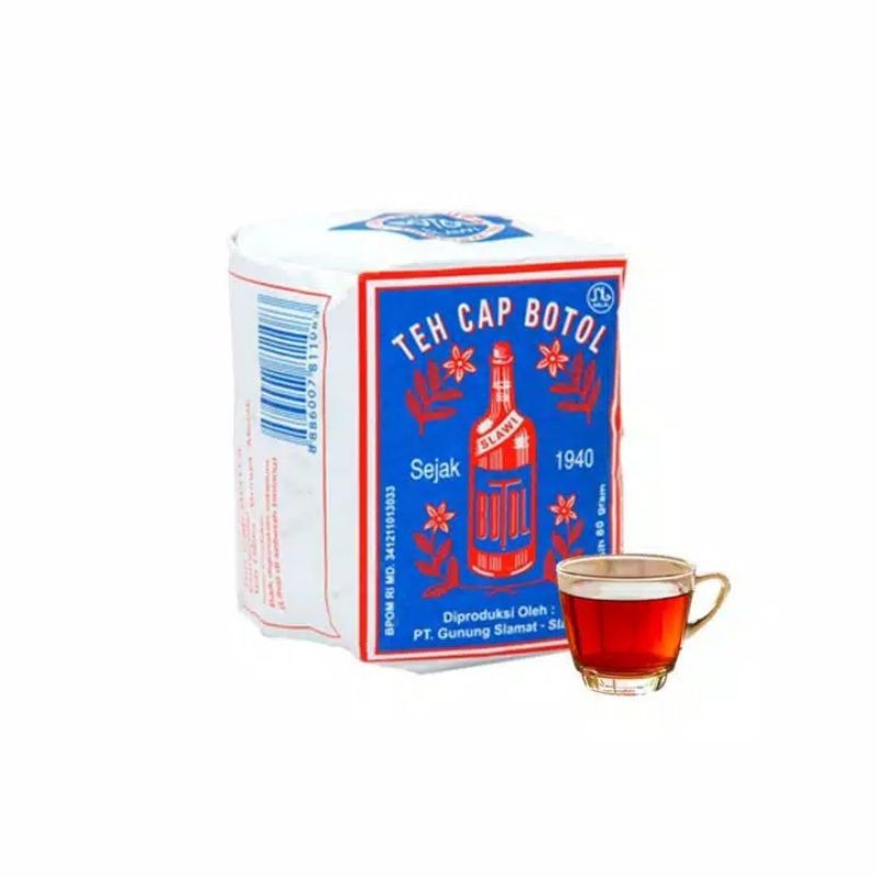 

Teh Cap botol biru ukuran 40gr