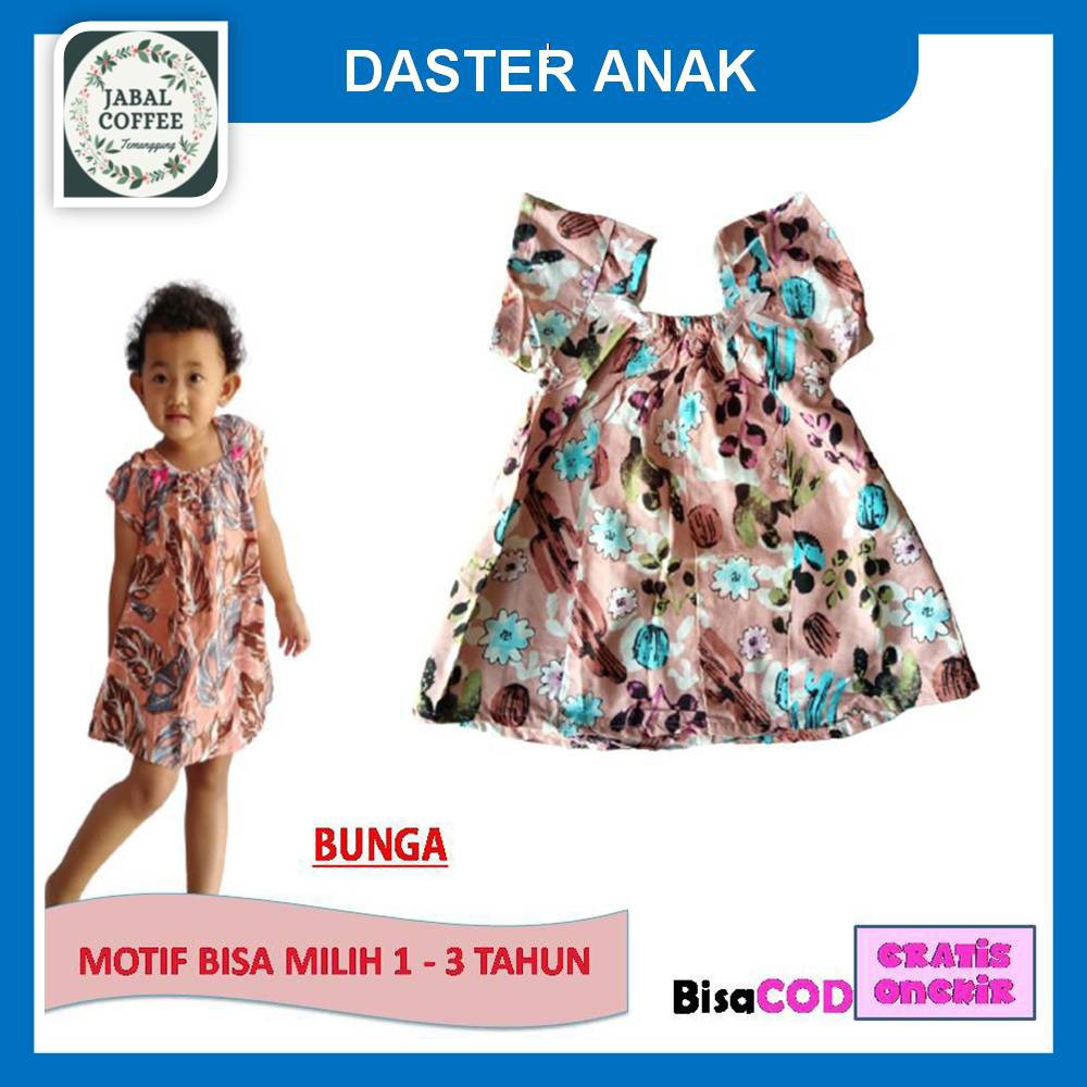 Daster Sambung Yukensi Anak Cewek / Daster Anak 1 - 3 Tahun / Dress Anak Perempuan Murah Motif J3