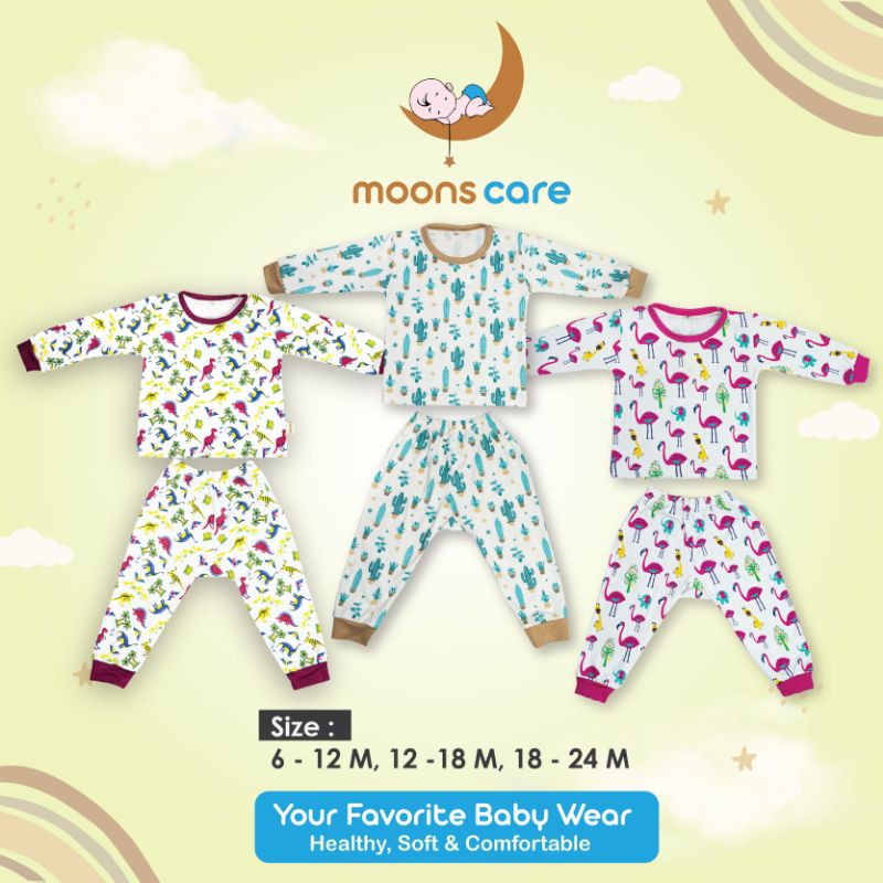 SETELAN OBLONG PANJANG, OBLONG CAMPURAN MOONS, BAJU BAYI PANJANG MOONS