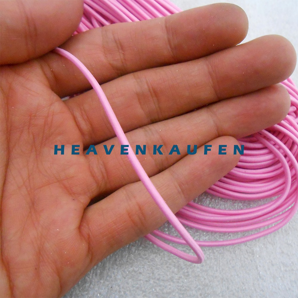 Tali Elastis Warna Pink Diameter Kecil 1,5 mm Meteran