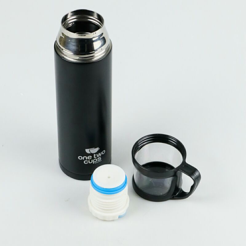 Botol Minum Thermos With Cup Head 50ml One Two Cups Sus304