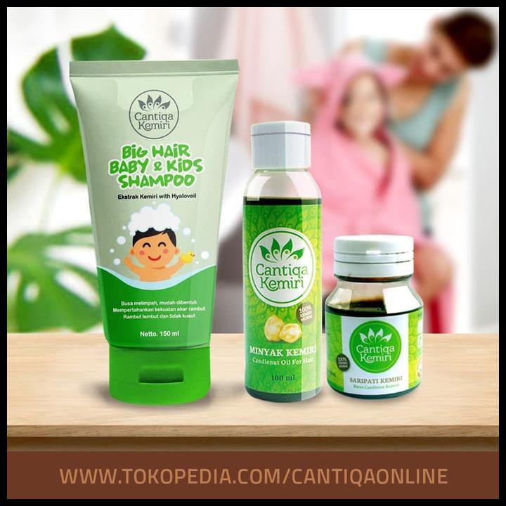 Paket Perawatan Rambut Anak & Bayi Cantiqa Kemiri Minyak Kemiri Shampo