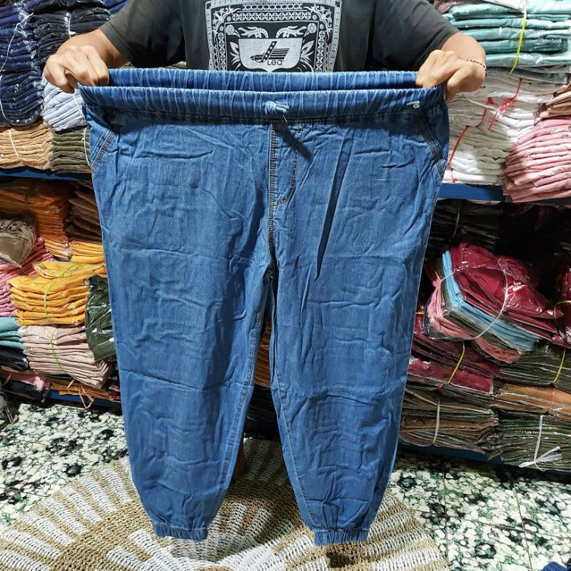Jogger jeans jumbo // Baggy jeans jumbo &amp; XXL produk ori by GrosirBrewok
