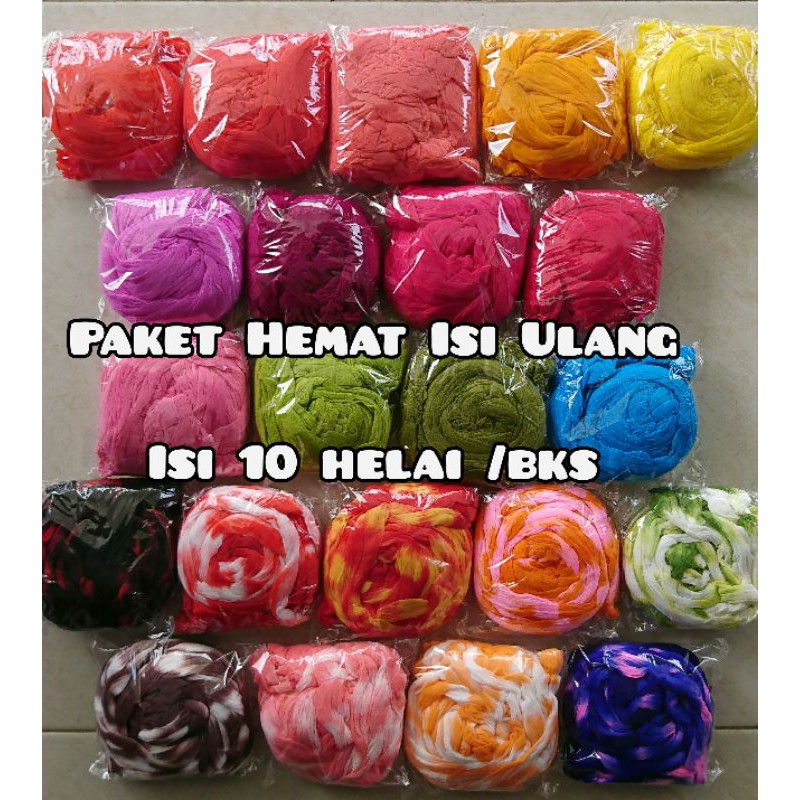 Kain Stoking Bunga 10 Helai Kain Stoking Polos Paket Hemat Stoking Isi Ulang Kain Stoking Impor Kain