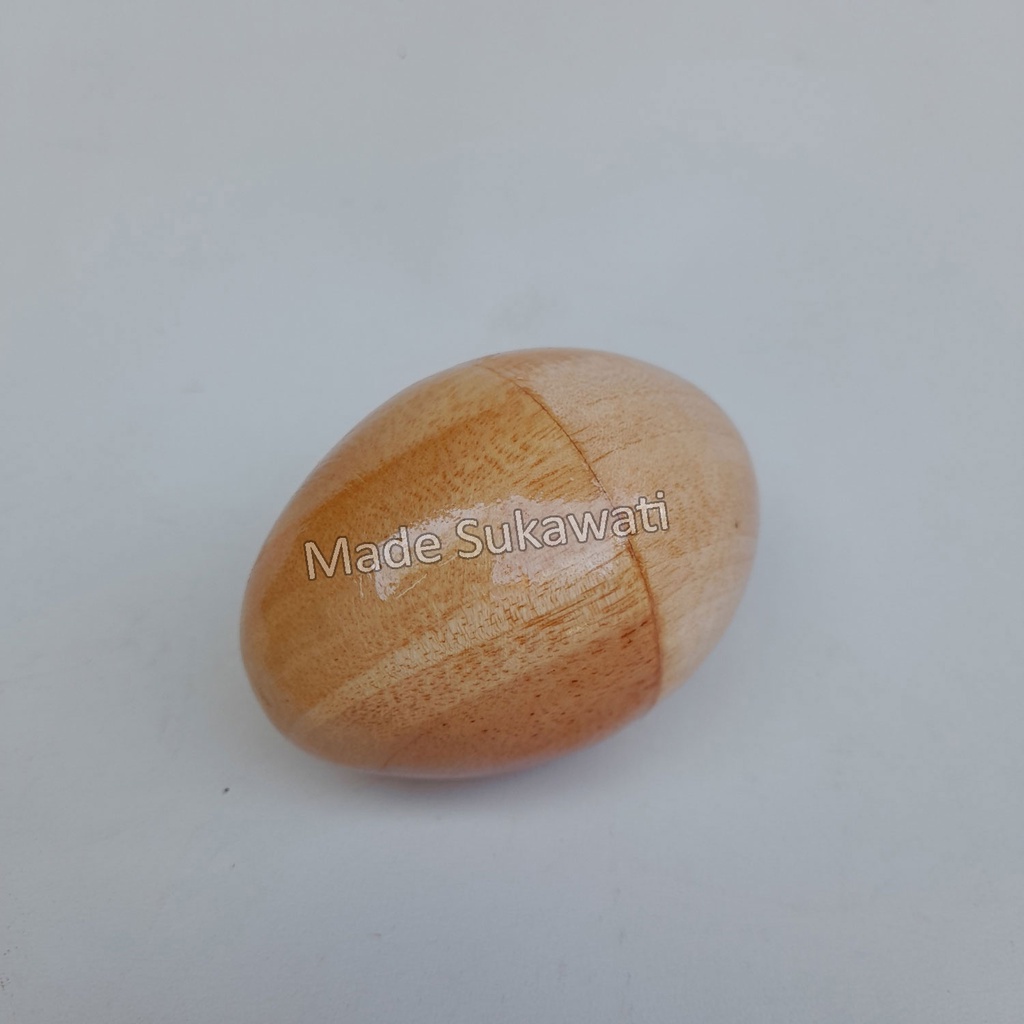 Alat musik marakas kocok telur maracas kayu lukis mainan anak