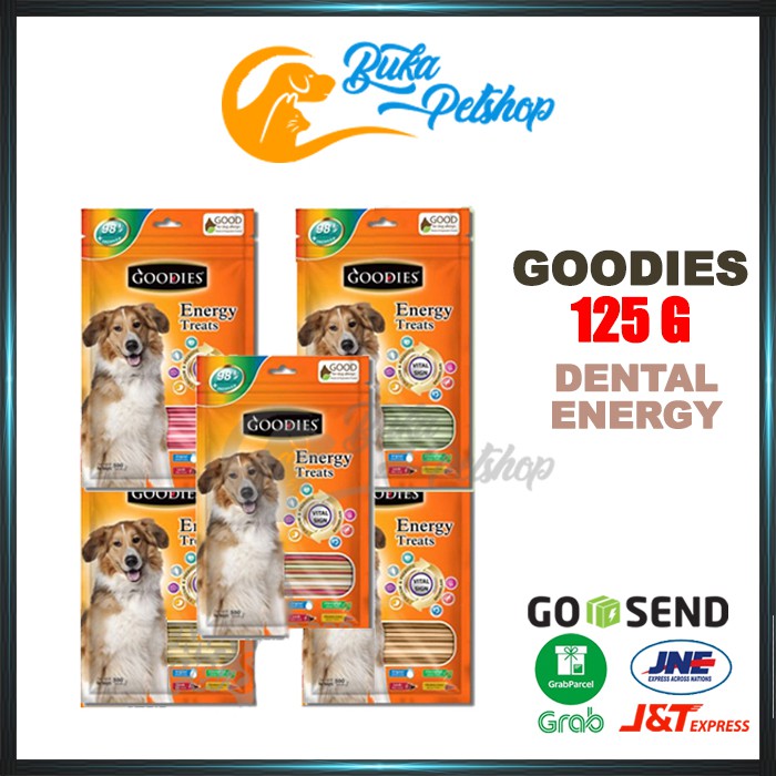 Snack Anjing GOODIES Snack Dental Energy Stik Shape 125g