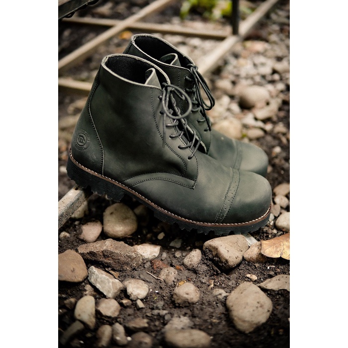 Sauqi Footwear Alkatras Sepatu Boots Pria Kulit Asli (CH) - Cokelat