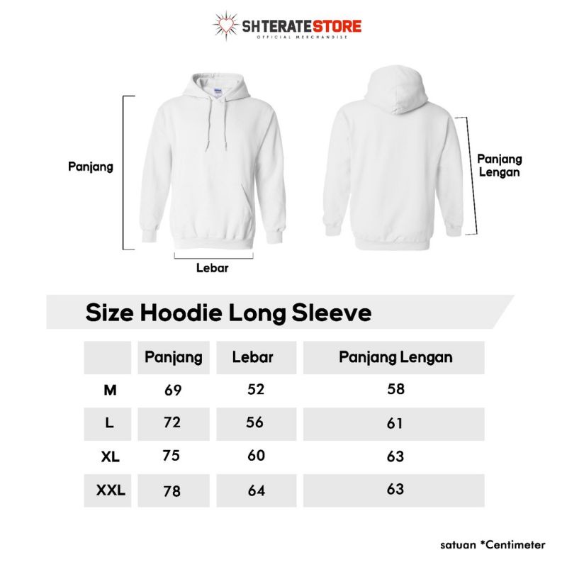 Hoodie Long Terate Burn - Black