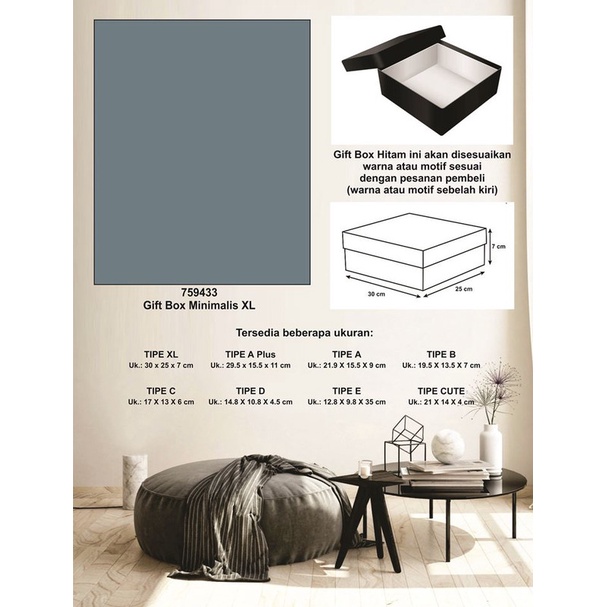 

Kotak kado/Kotak Hadiah/Box Minimalis XL-Spectra Moss Gray-A