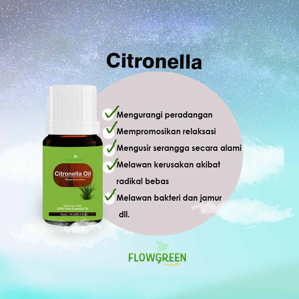 FLOWGREEN CITRONELLA OIL DIFFUSER HUMIDIFIER