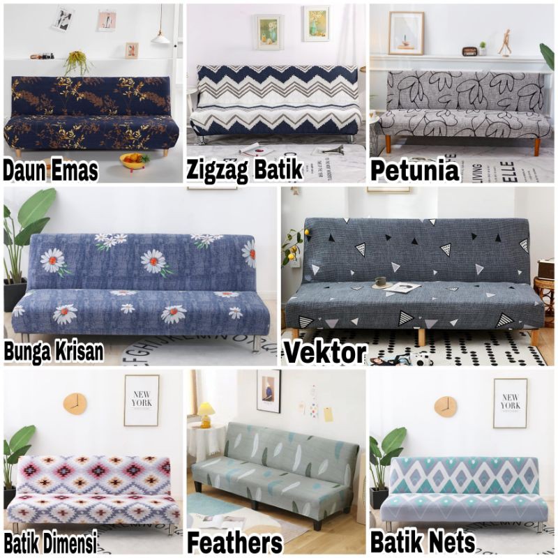 Cover Sofa Bed INFORMA Stretch PENUTUP ELASTIS Import sarung sofa bed cover kain penutup kursi impor