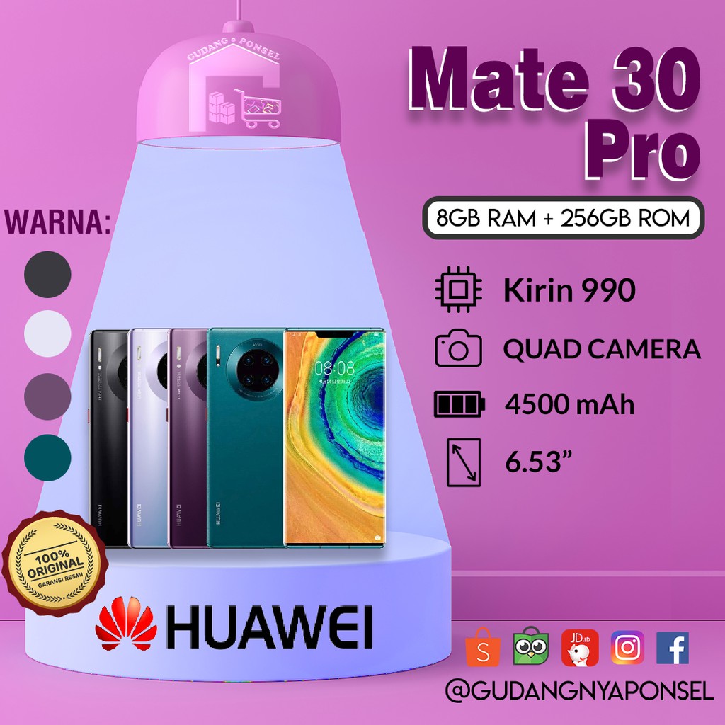 [100% RESMI] HUAWEI MATE 30 PRO — 8GB/256GB